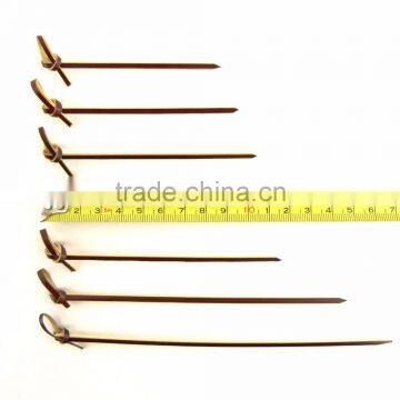 natural bamboo looped skewer/ knot picks