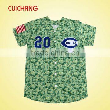 100% polyester camo baseball jerseys