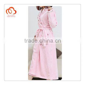 100% cotton hotel bathrobe for women