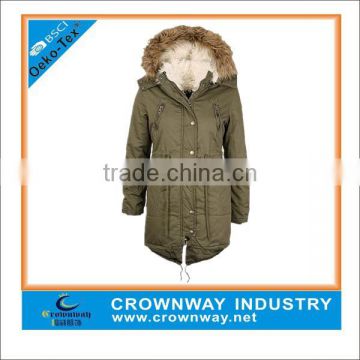 winter windproof womans long parka