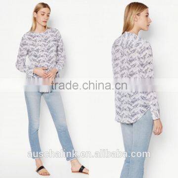 Chinese Style Ladies Silk Shirt Fashion Design Low Price photo-4