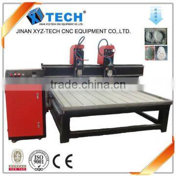 XJ1212 Two Heads Dual Spindles Cnc Stone Cutter Router With CE photo-4