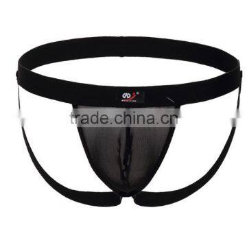 Custom Men's Sey Underwear Translucent Triangle Pants Mesh Jock Straps Elastic U Conve Comfortsoft Nylon Underwear for Gay Men photo-2