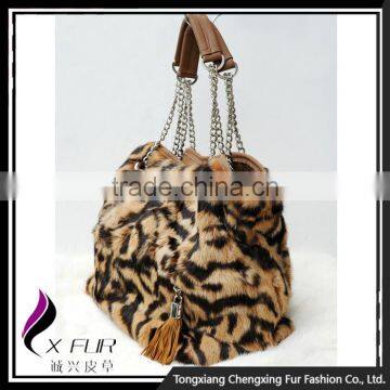 CX-H-07 Factory Price Ladies Bags Rabbit Fur Fashion Women Bag Handbags photo-5