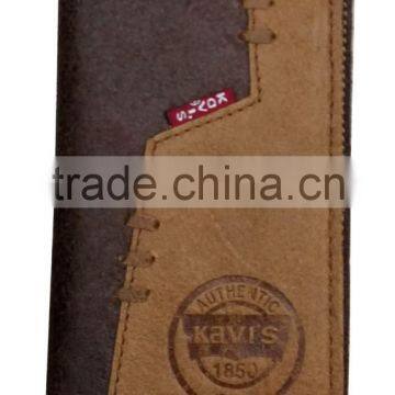 Fashion Factory New Stylish Stamp Logo Men Real Leather Hand Wallet photo-3