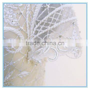 Lady Short Elegant Style Wedding Embroidery Beading Top photo-3
