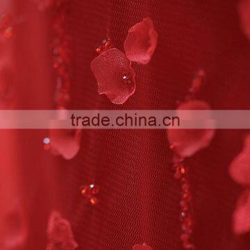 MGOO Top Selling Handmade China TraditionalWedding Dress Pearl Evening Dress Red Long Sleeve Prom Dress 2065 photo-5