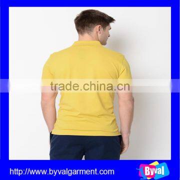 Custom 100% Cotton Polo Shirt For Men/China Clothing Factories Professional Plain Short Sleeve Yellow Polo Shirts photo-2