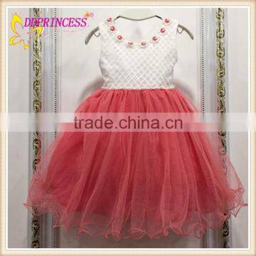 new arrival cotton girls mini ruffle dresses made in China casual sleeveless summer cotton dress