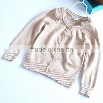 Chic Pockets Button-down Girls Baby Knitted Cardigan photo-2