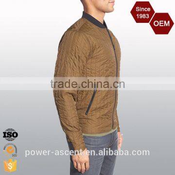 OEM Men'S Clothing Lightweight Nylon Custom Quilted Bomber Jacket photo-2