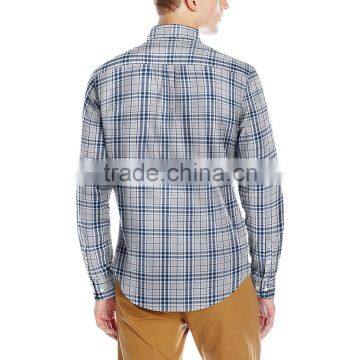 Wholesale Custom Long Sleeve Contrast Color Oxford Causal Dress Shirt photo-6