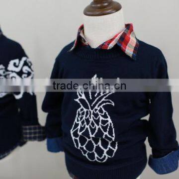 Wholesale Fashion Pure Cotton Sweater All-match Printed Pattern Kids Sport Sweater photo-2