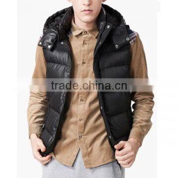2015 New Fashion Man Outdoor Portable Down Vest With Hoodie photo-3