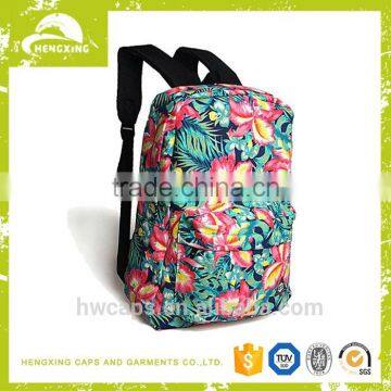 Cotton fabric fashion cheap wholesale backpack for school