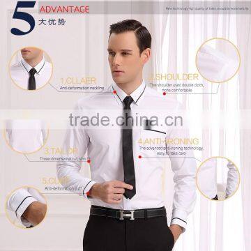 New Design Men's Long Sleeve Business Shirt Of Good Price (DSHM013) photo-3