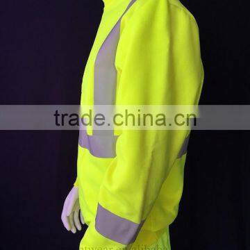 Poly/Cotton Fleece hi Vis Jacket Safety Sweatshirt With Heat-transfered Reflective Tape Meet CSA Z96 Requirement photo-3