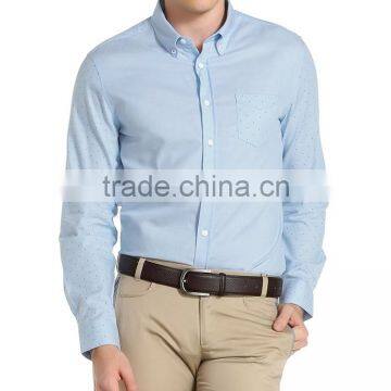 Long sleeve 100% cotton shirts for men polka dot funky shirts for men