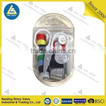 super mini promotional gift sewing kit case in visible plastic box