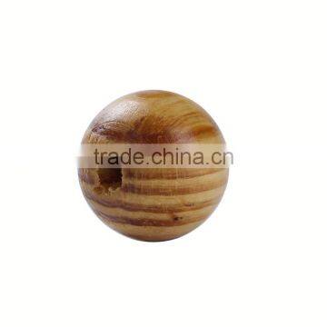 Low Price Brown Stripe Pattern Pine Wood Spacer Beads