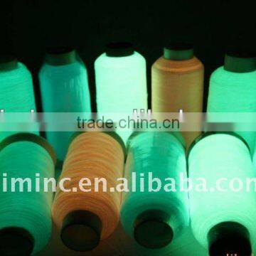 market popular glow thread/3000m/cone Glow In The Dark Embroidery Thread,glow thread,Luminous thread