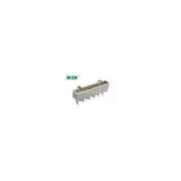 Grey 18A 300V 7.50mm Plug In Terminal Block Male Header , Vertical Wire Inlet
