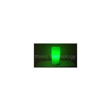 3V remote controlled flickering green flameless LED candles with timer , 3INCH6INCH