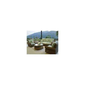 Garden Patio Sectional Sofa , 5 Piece Outdoor Wicker Conversation Sets