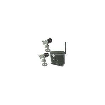 Inesun Wholesale Deluxe Version 2pcs 2.4GHz 1/3 Inch Chip, Vidicon Wireless CMOS Color Video&Audio Cameras and Portable 2.4GHz 4Channels Digital Video Recorder, Standard Memory:128MB SD Card, Security CCTV DVR System Kit