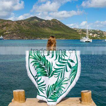 Custom Printed Round Digital Stamp High Quality 150CM Diameter Velour Beach Towel photo-3