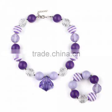 Wholesale OEM bubblegum chunky bead necklace for little girl M5060703