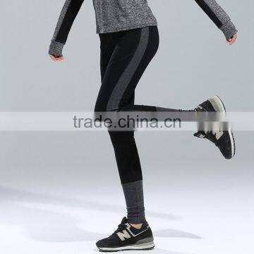 Girls Black Grey Tight Ribbed Cuff Athletic Fitness Ankle Legging