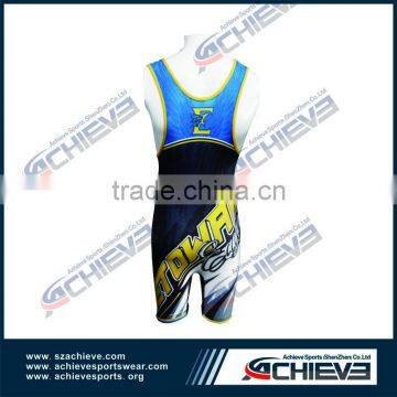 Dye-sub 100% polyester wrestling tights cheap wholesale