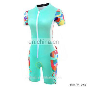 Wholesale Short Sleeve Quick Dry Compression Triathlon Wear for Women