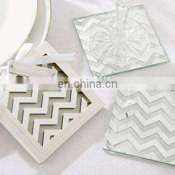 "Shimmer and Shine" Silver Chevron Coasters