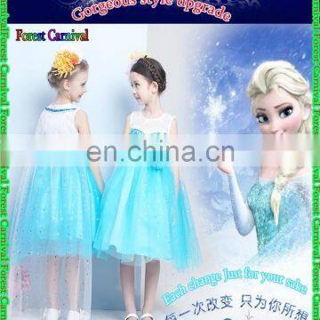 2016 Frozen Elsa Girl Party Dress , Frozen Elsa Dress 29035 Princess Cartoon Art photo-4