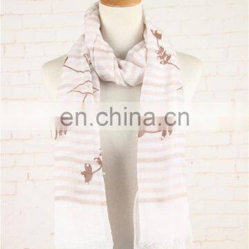 Wholesale New Design Women Customized Shawl Viscose Pearl Scarf photo-3