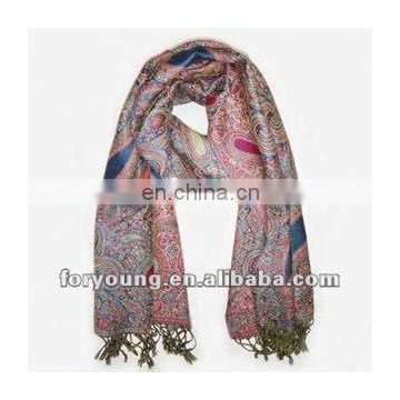 rayon pashmina scarf shawls with fringe