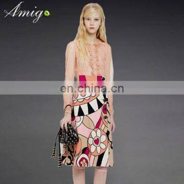 2014 two piece women dress skirt set for mature