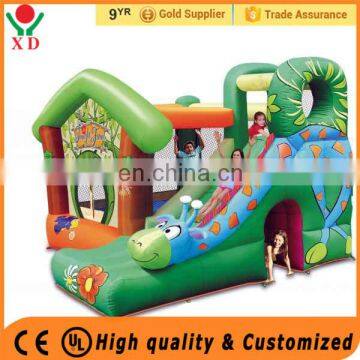 Colorful inflatable trampoline tropical inflatable bounce castle for sale