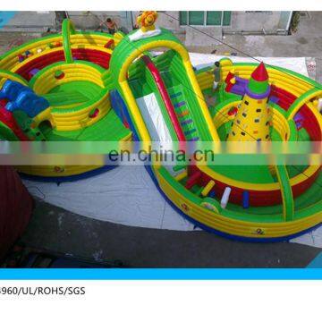 Outdoor giant inflatable obstacle course. 8 shape inflatable obstacle course equipment