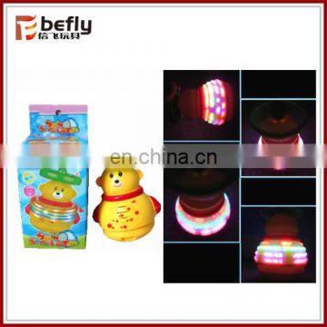 Lovely yellow bear led spinning top wholesale