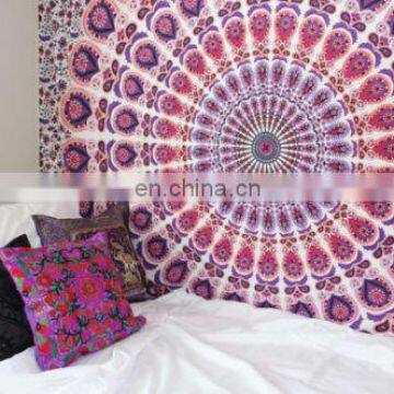 Gypsy Mandala Indian Cotton Handmade Boho Wall Hanging, Bedspread, Beach throw Ethnic Decorative Textile Hippy Bohemian Tapestry