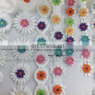 2017 Multicolor Flower Fancy Lace Design for Grament and Home Textiles photo-5