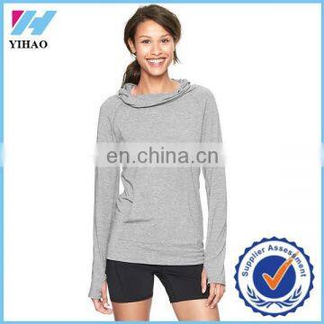 Trade assurance Yihao New Autumn heather grey color Long sleeve women pullover sweater