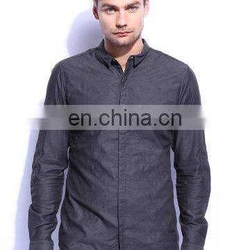 Men Blue Denim Quilted Casual Shirt