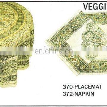 HAND BLOCK PRINTED TABLE CLOTH MAT & NAPKIN