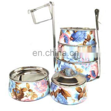 wholesale heat-resistant school bento lunch box stainless steel with fancy printing