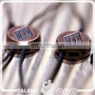 Custom Private Engraved Brand Name Logo Printed String Seal Metal Hang Tag photo-3