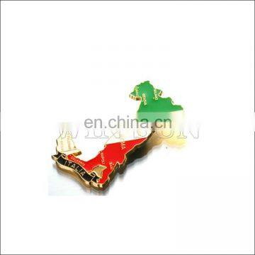 Custom metal map fridge maget/fridge sticker for promotion